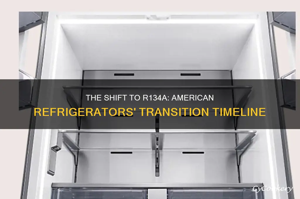 when did american refrigerator switch to r134a