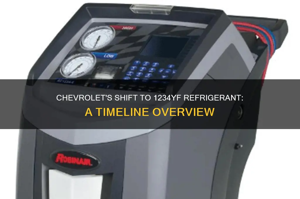 when did chevrolet start using 1234yf refrigerant