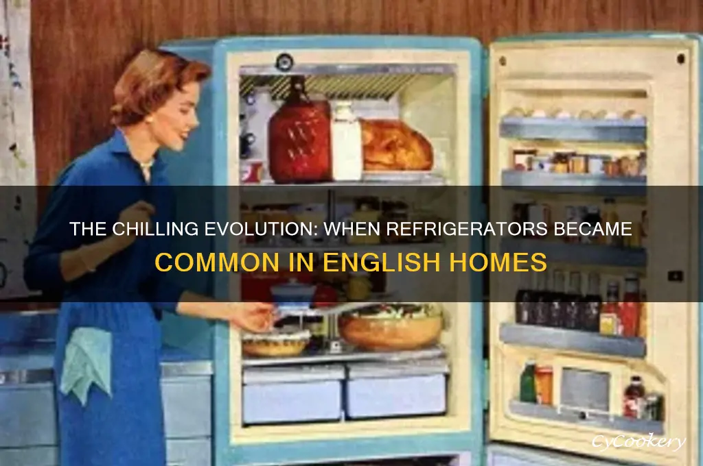 when did homes have refrigerator in england
