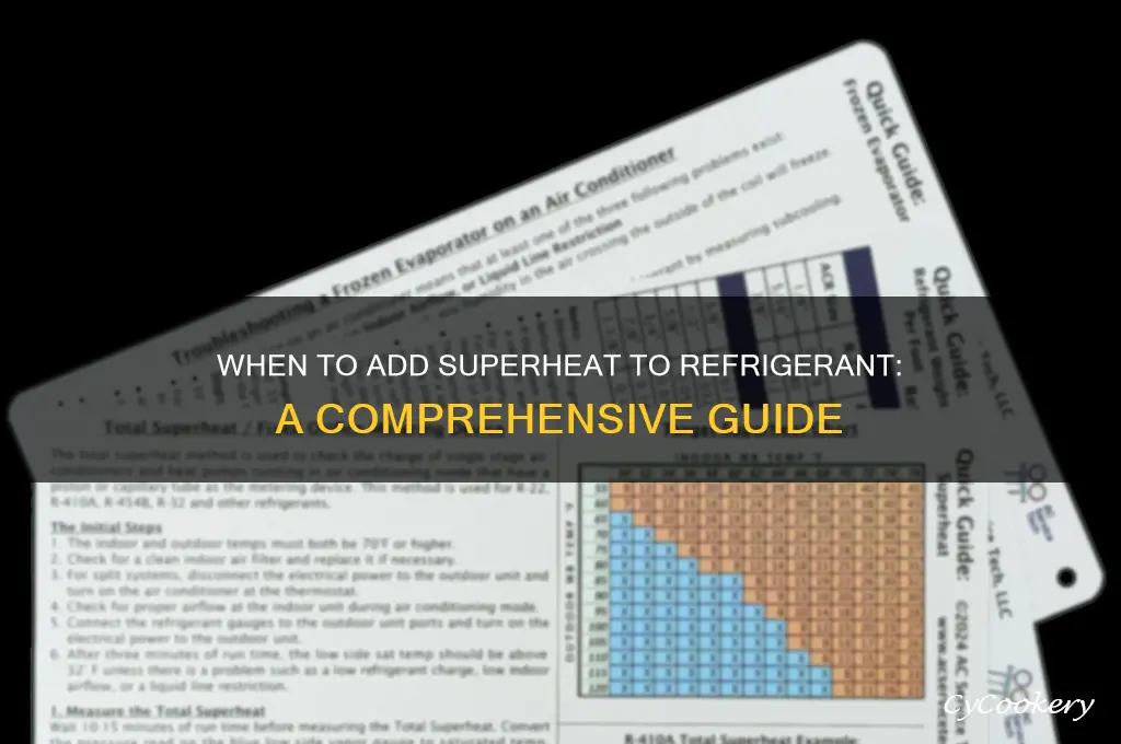 when do you add superheat to refrigerant