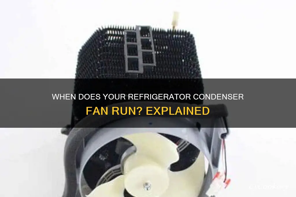 when does the refrigerator condenser fan run