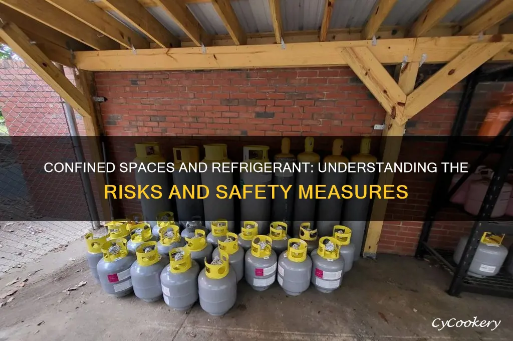 when enclosed to confined space refrigerant can