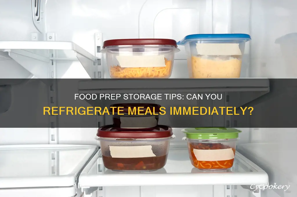 when food preping can you put food in refrigerator im