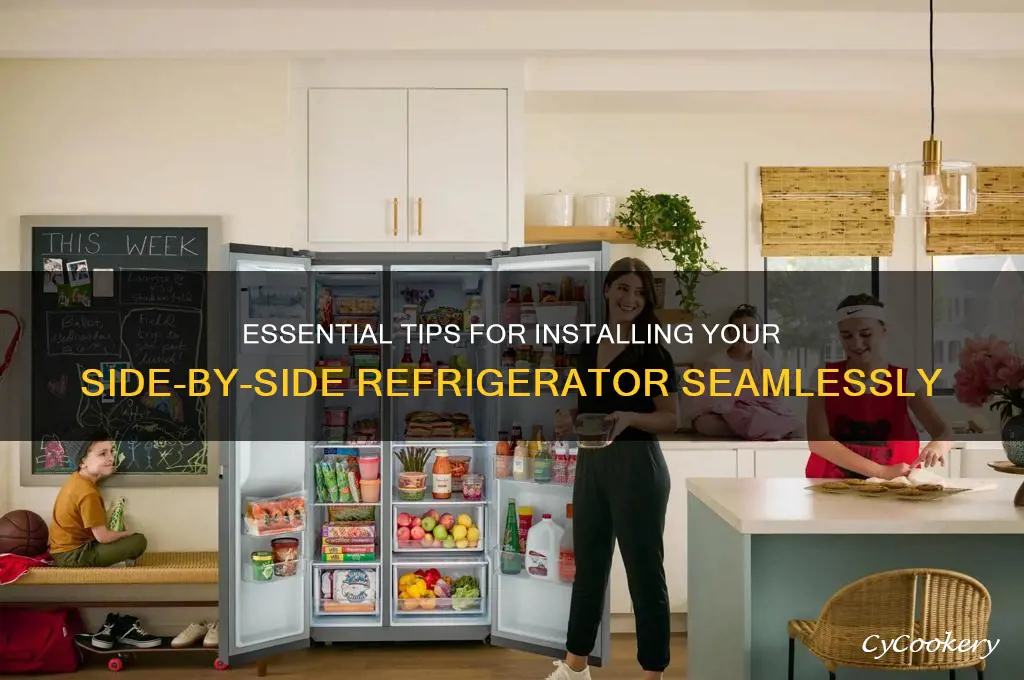 when installing a side by side refrigerator