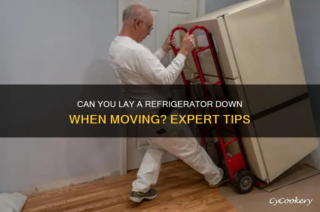 when moving a refrigerator can i lay it down
