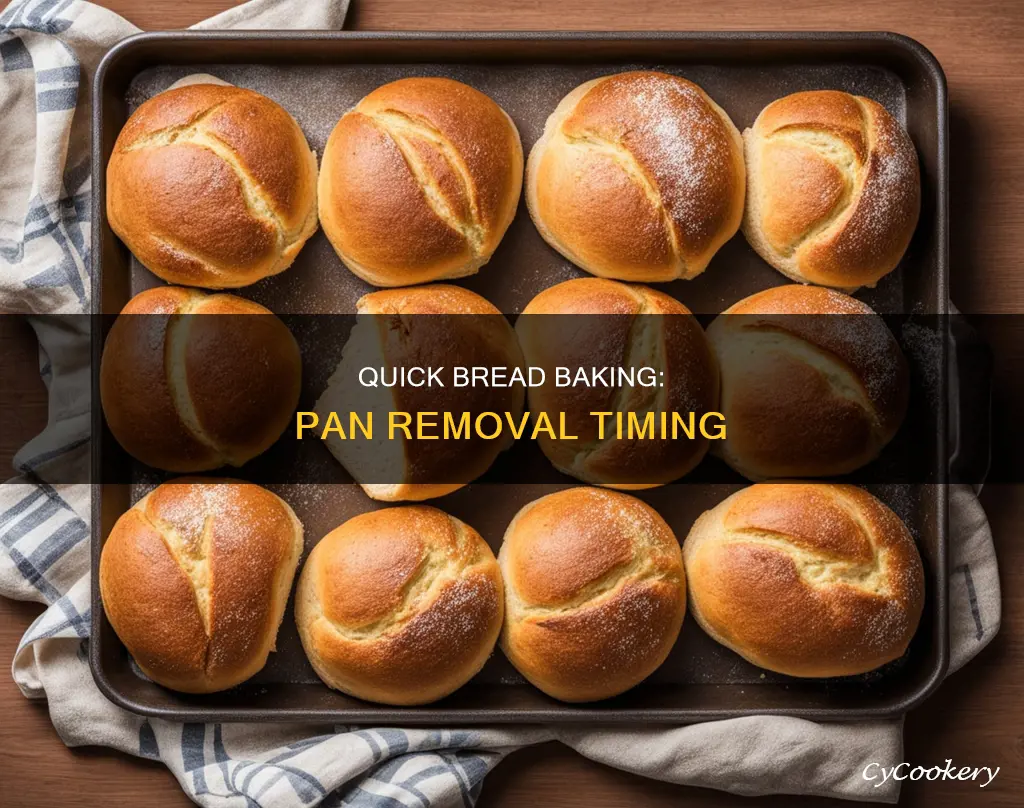 when should I remove quick bread from pan