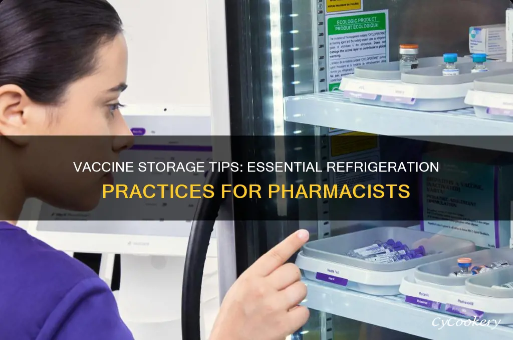 when storing vaccines in the refrigerator pharmacists should