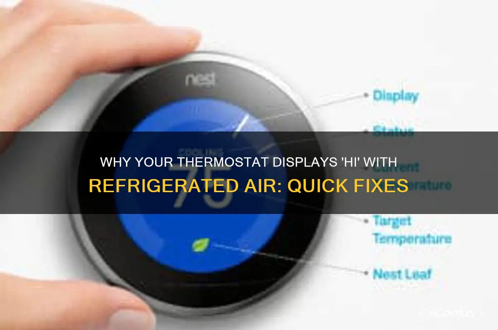 when thermostat says hi on refrigerated air