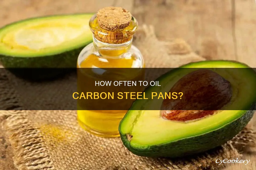 when to add oil to carbon steel pan