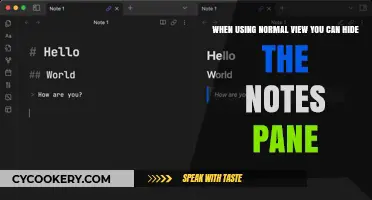 How to Hide Notes Pane in Normal View