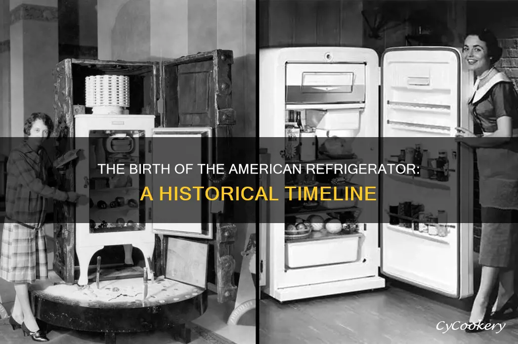 when was the refrigerator invented in america