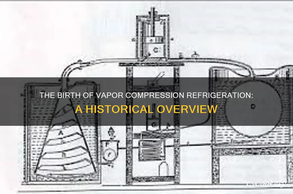 when was the vapor compression refrigeration invented