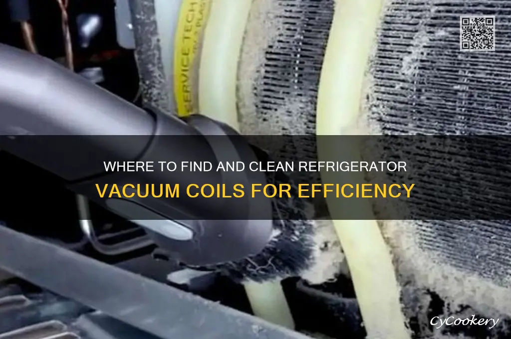 where are coils to vacumn on refrigerator