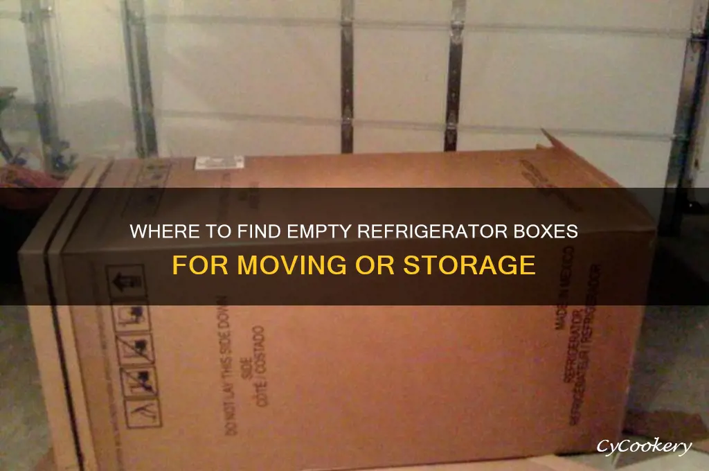 where can i find empty refrigerator boxes