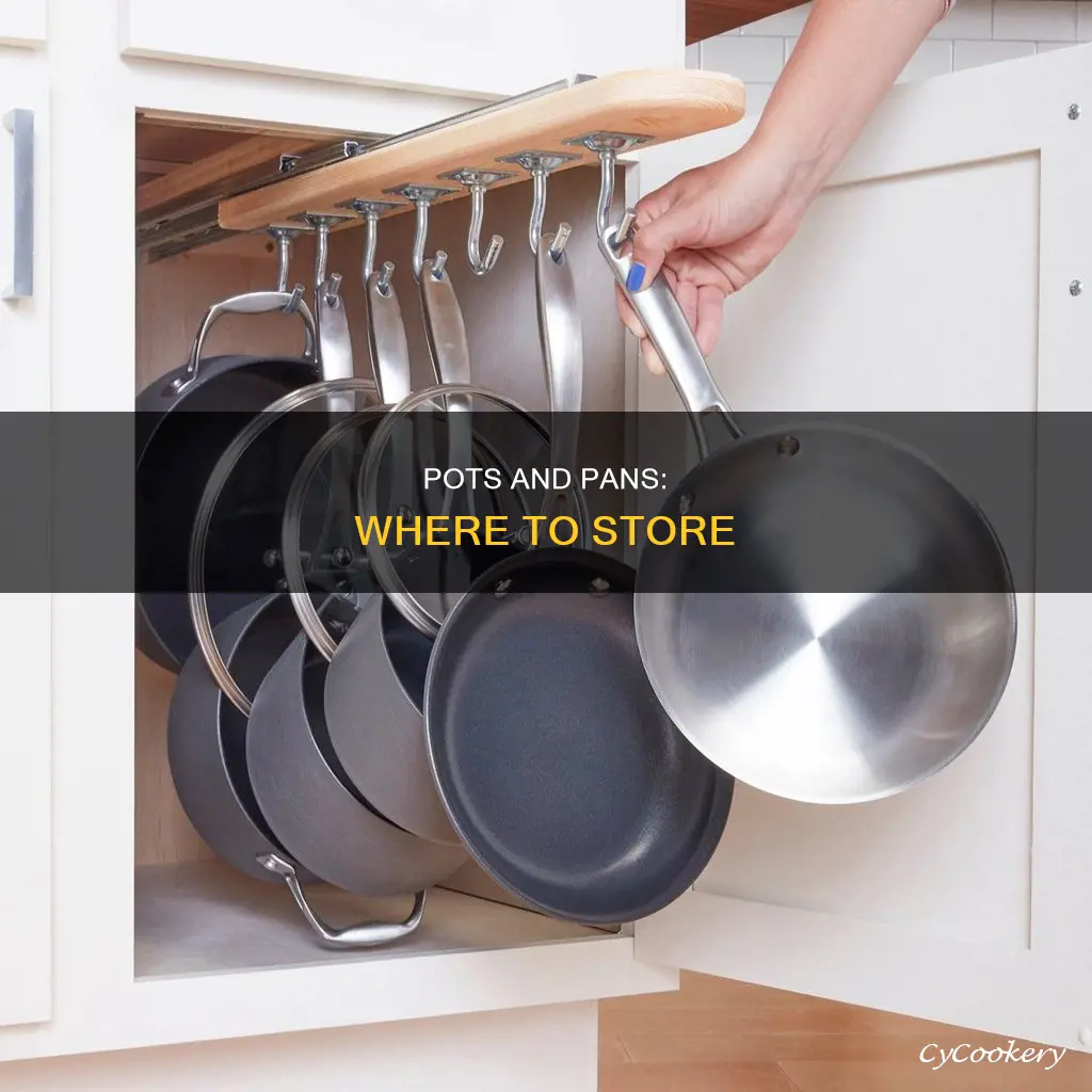 where do pots and pans go in the kitchen