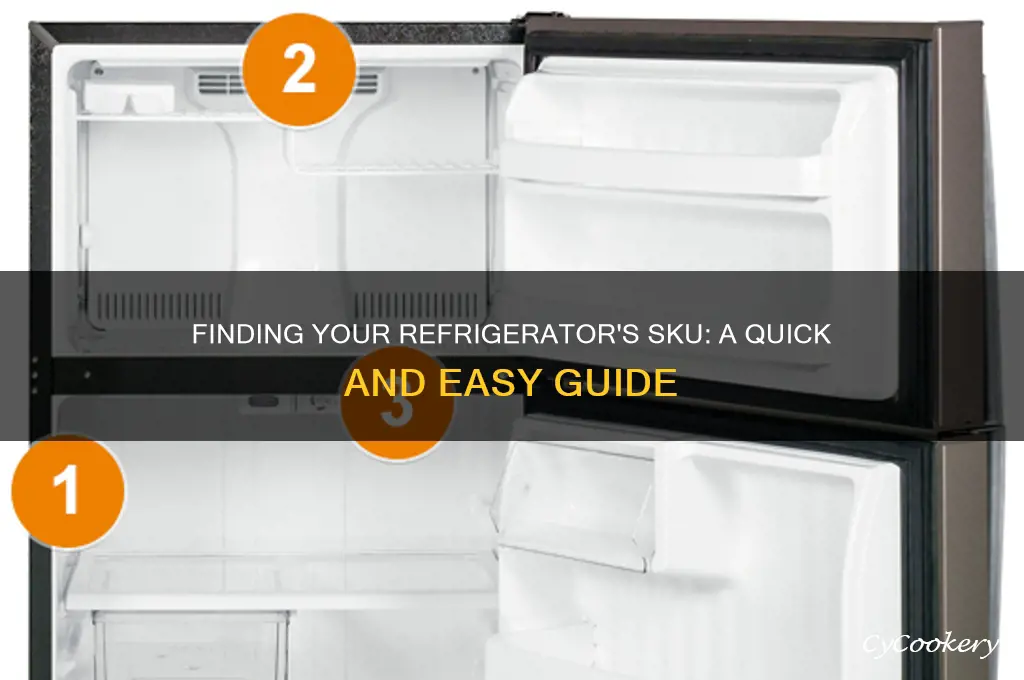 where do you find sku on refrigerators
