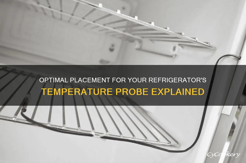 where does a refrigerator temp probe go