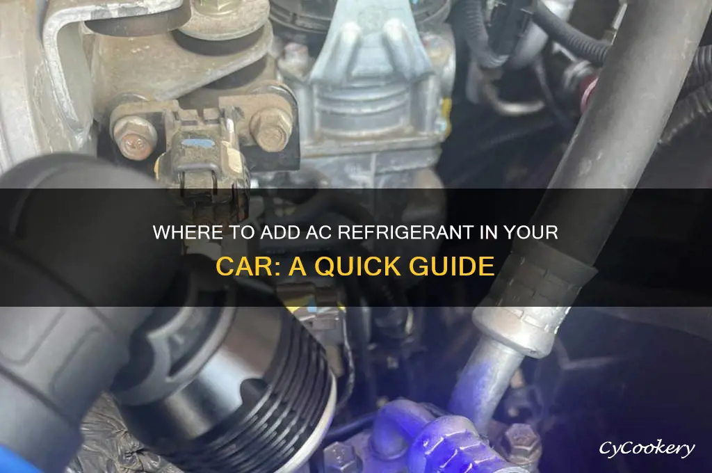 where does ac refrigerant go in car
