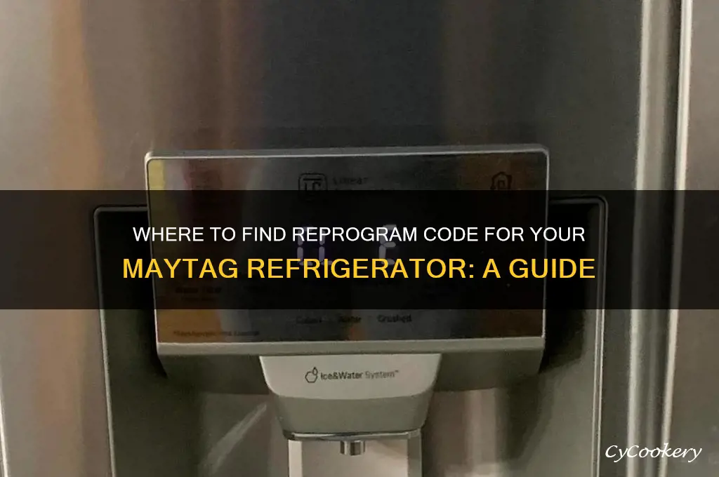 where find reprogram code on maytag refrigerator