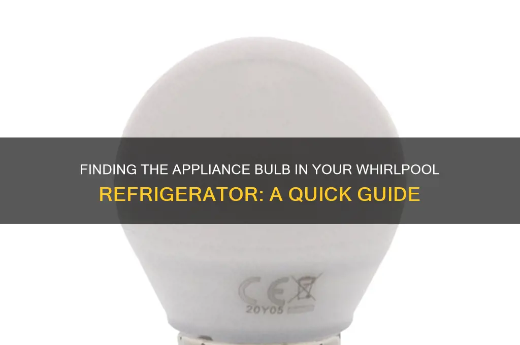 where is appliance bulb in whirlpool refrigerator