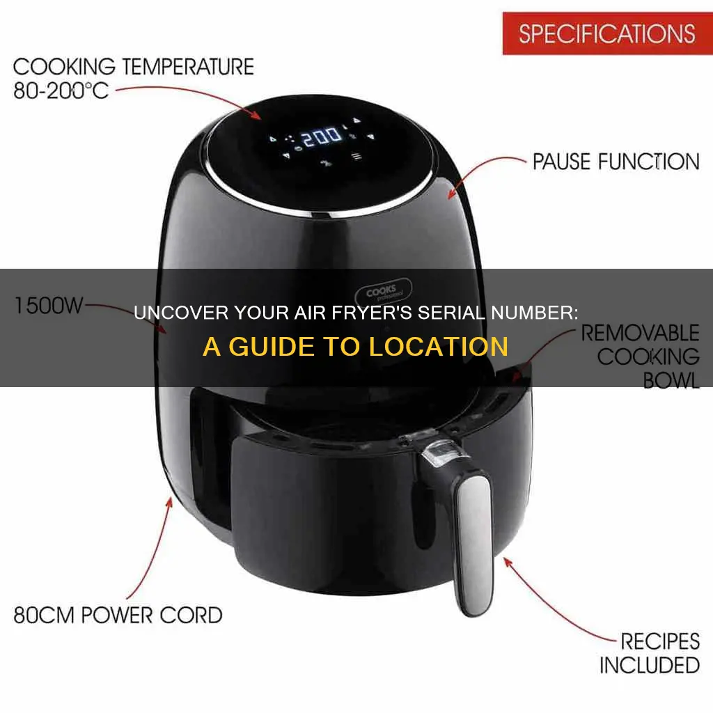 where is cooks air fryer seriel number