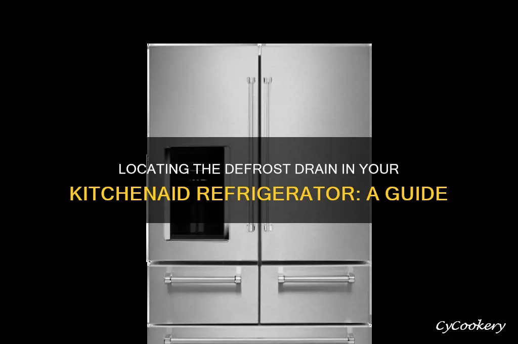 where is defrost drain in kitchenaid refrigerator