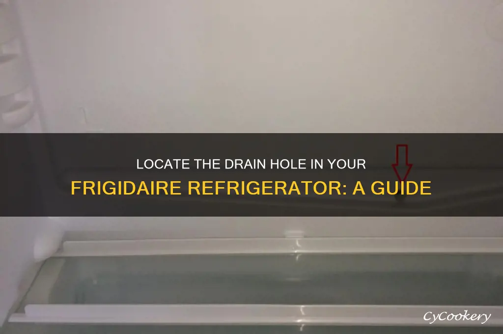 where is drain hole in frigidaire refrigerator