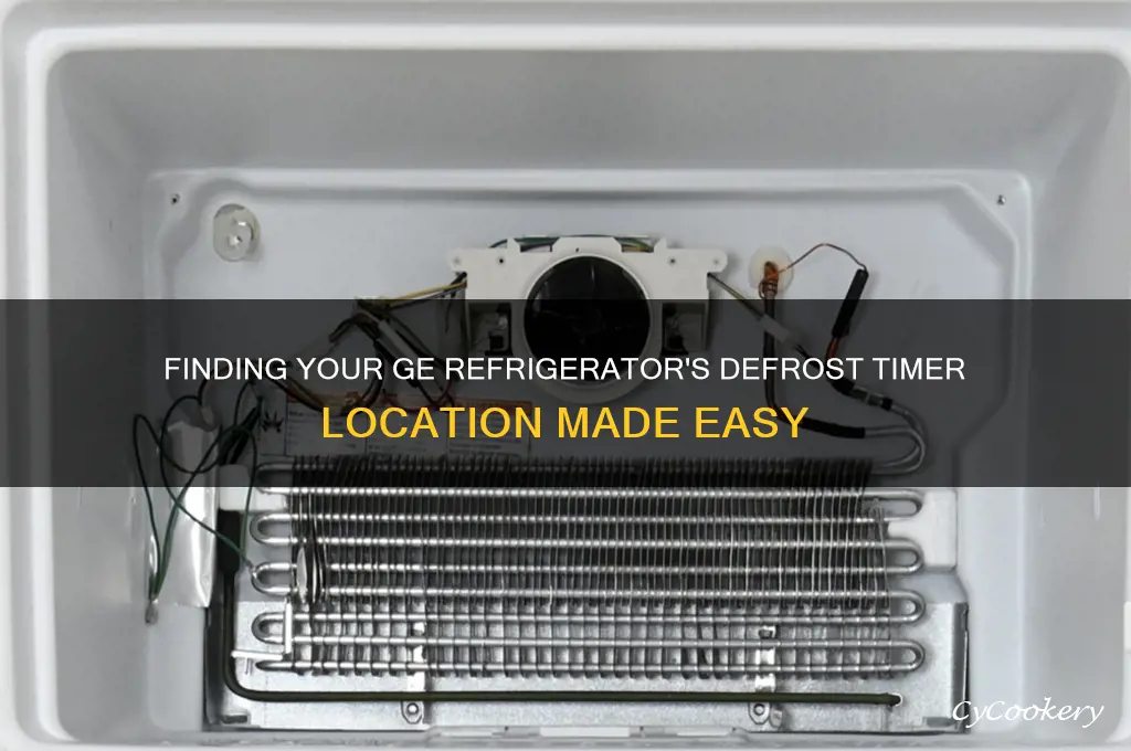 where is ge refrigerator defrost timer location