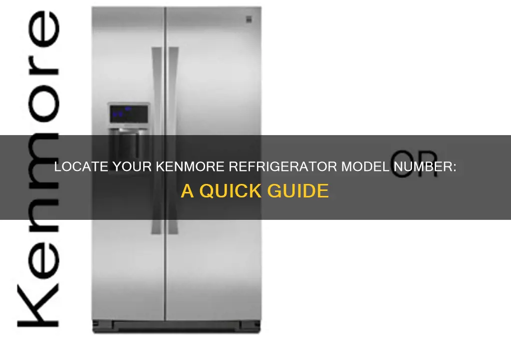 where is kenmore refrigerator model number found