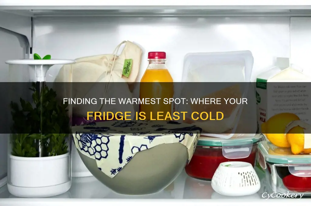 where is least cold part of refrigerator