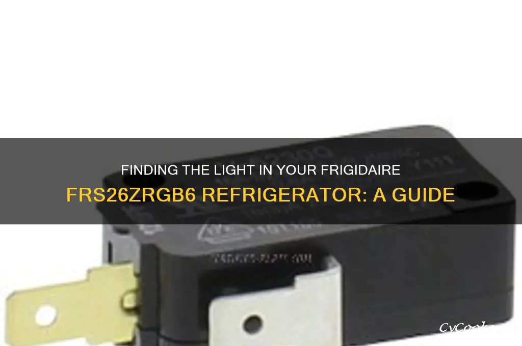 where is light in frigidaire frs26zrgb6 refrigerator