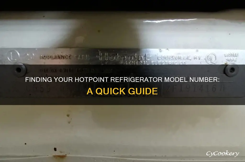 where is model number on hotpoint refrigerator