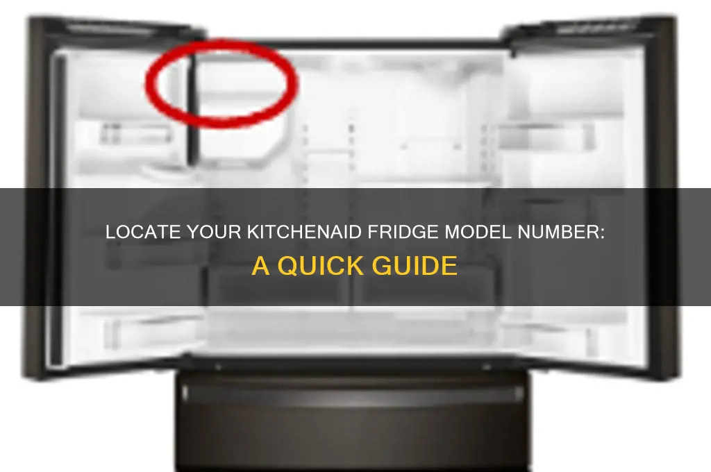 where is model number on kitchenaid refrigerator