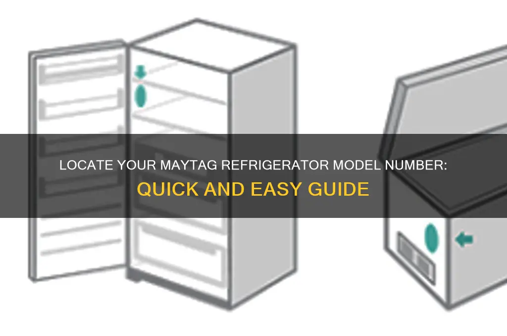 where is model number on maytag refrigerator