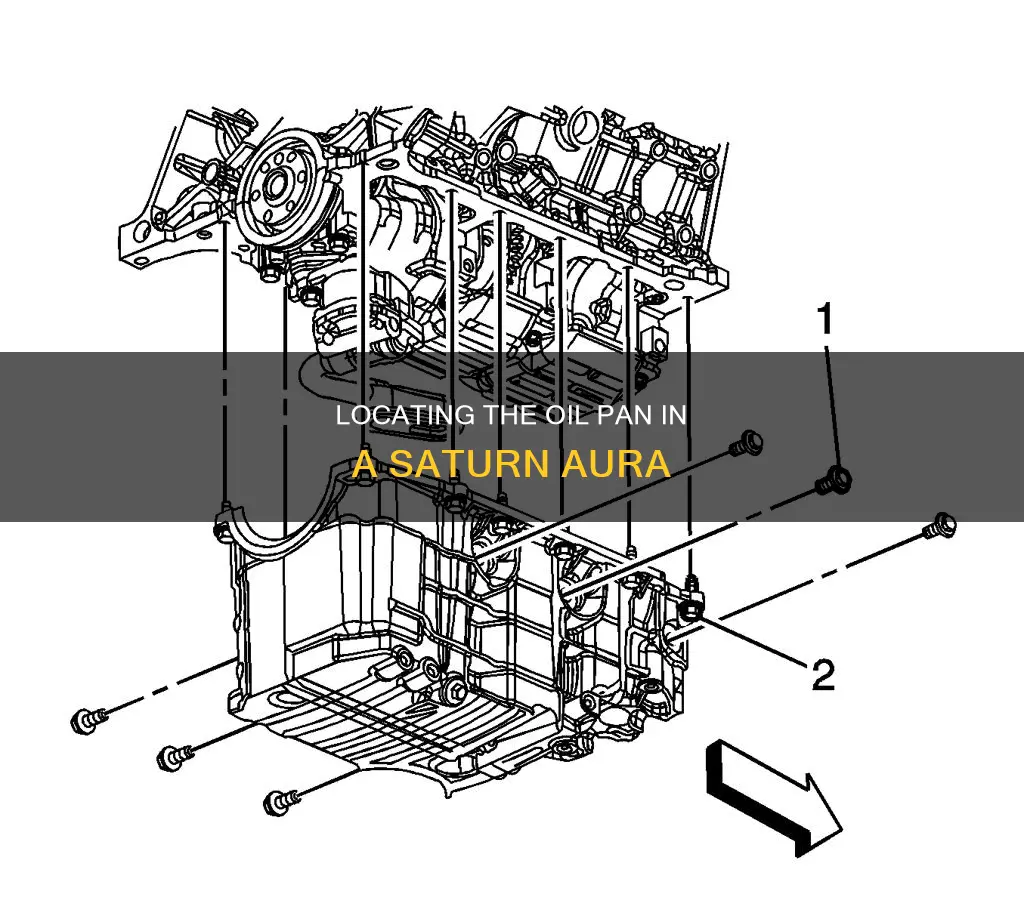 where is oil pan located on saturn aura