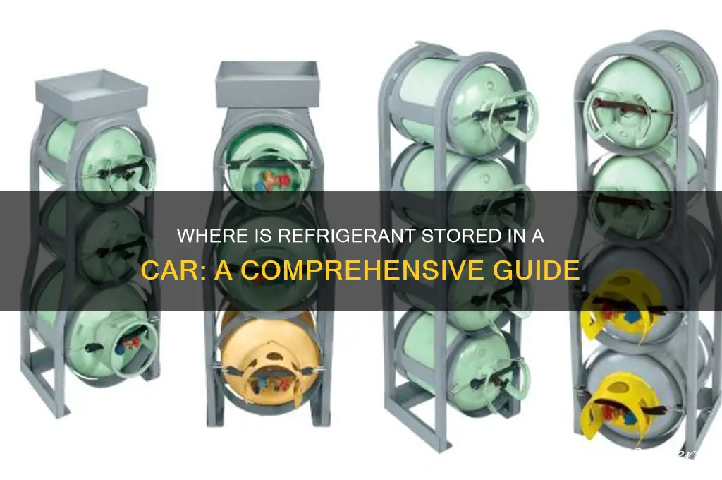 where is refrigerant stored in a car
