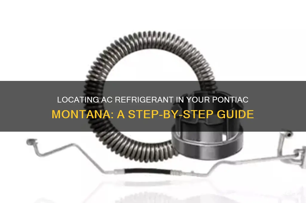 where is the ac refrigerant pontiac montana