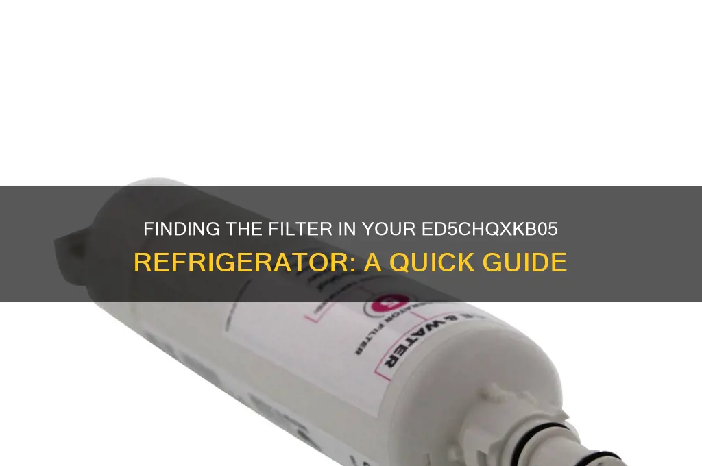 where is the filter on ed5chqxkb05 refrigerator