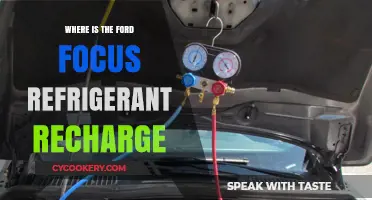 Ford Focus Refrigerant Recharge: Locating the AC System Access Point