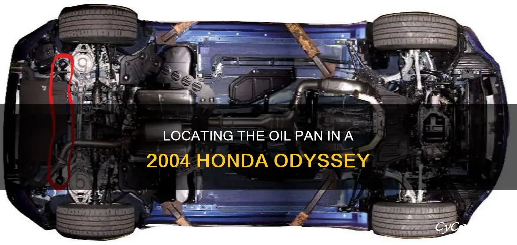 where is the oil pan in a honda odysey 04