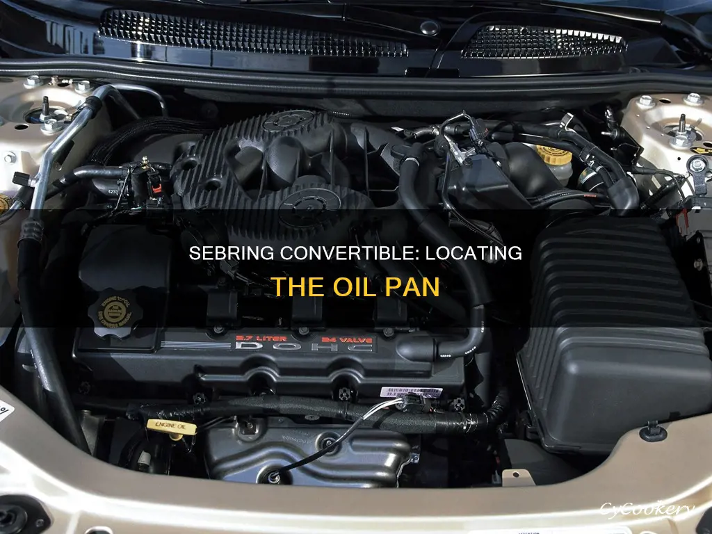 where is the oil pan located on a sebring convertible