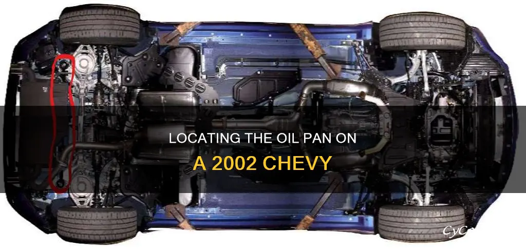 where is the oil pan on a 2002 chevy