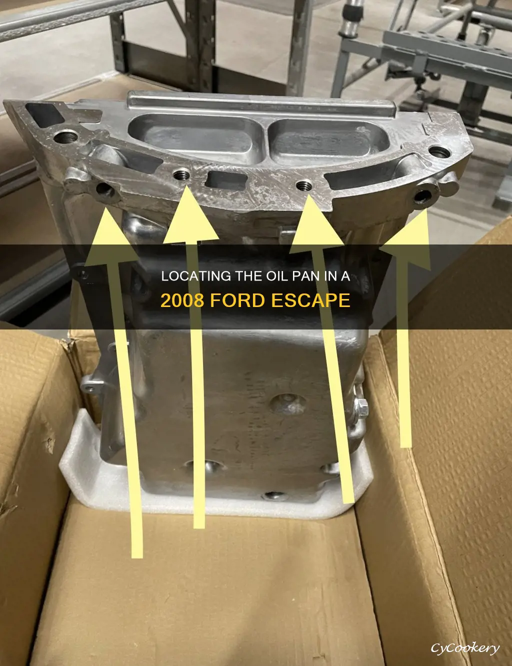 where is the oil pan on a 2008 ford escape