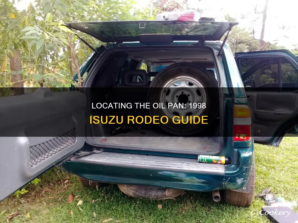 where is the oil pan on a 98 isuzu rodeo