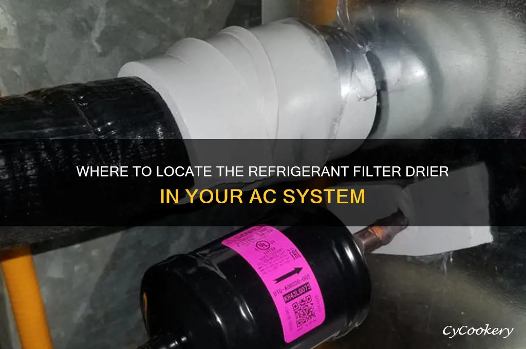 where is the refrigerant filter drier found