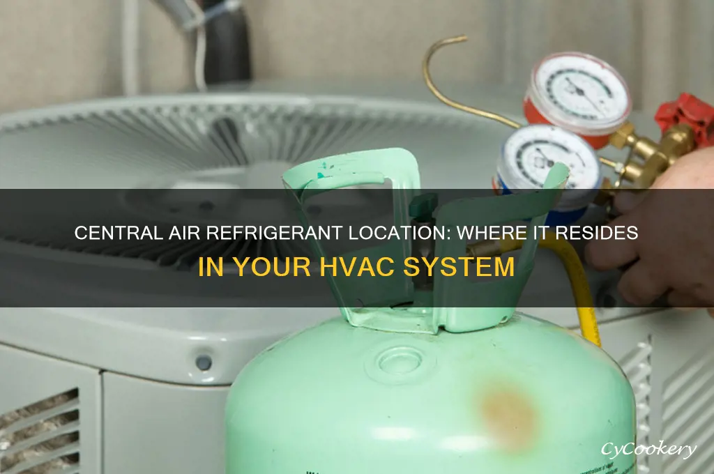 where is the refrigerant in central air