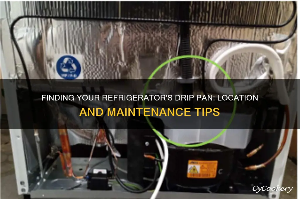 where is the refrigerator drip pan located