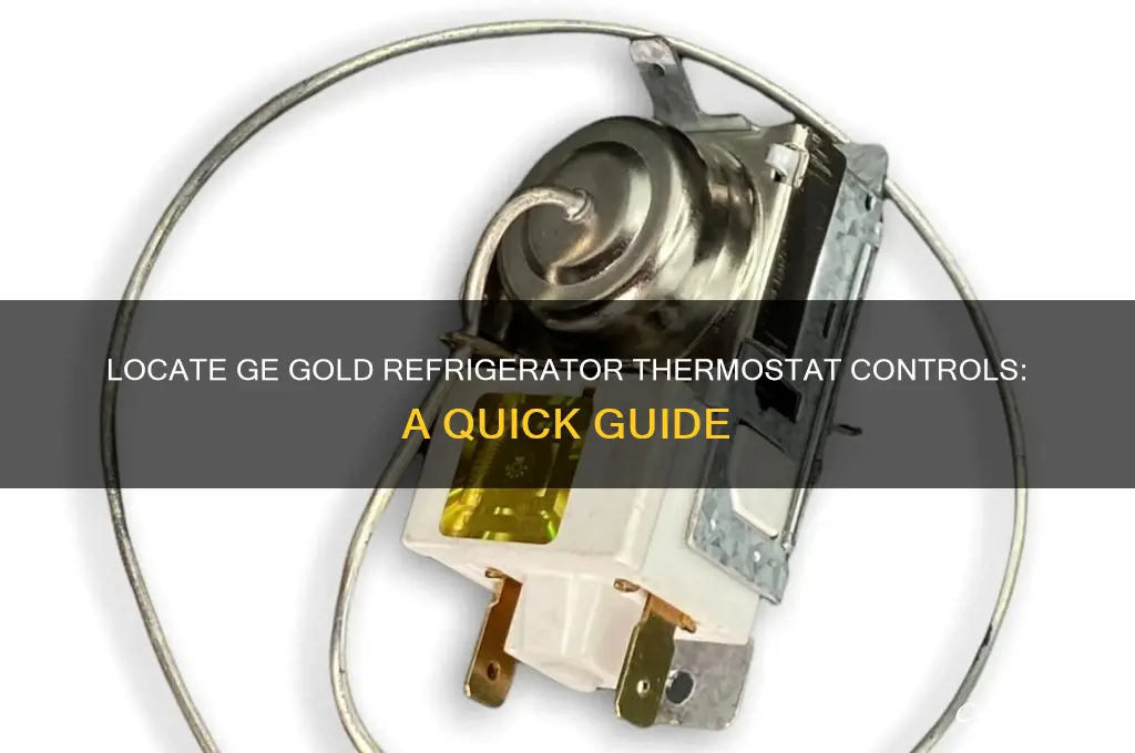 where is thermostat controls ge gold refrigerator