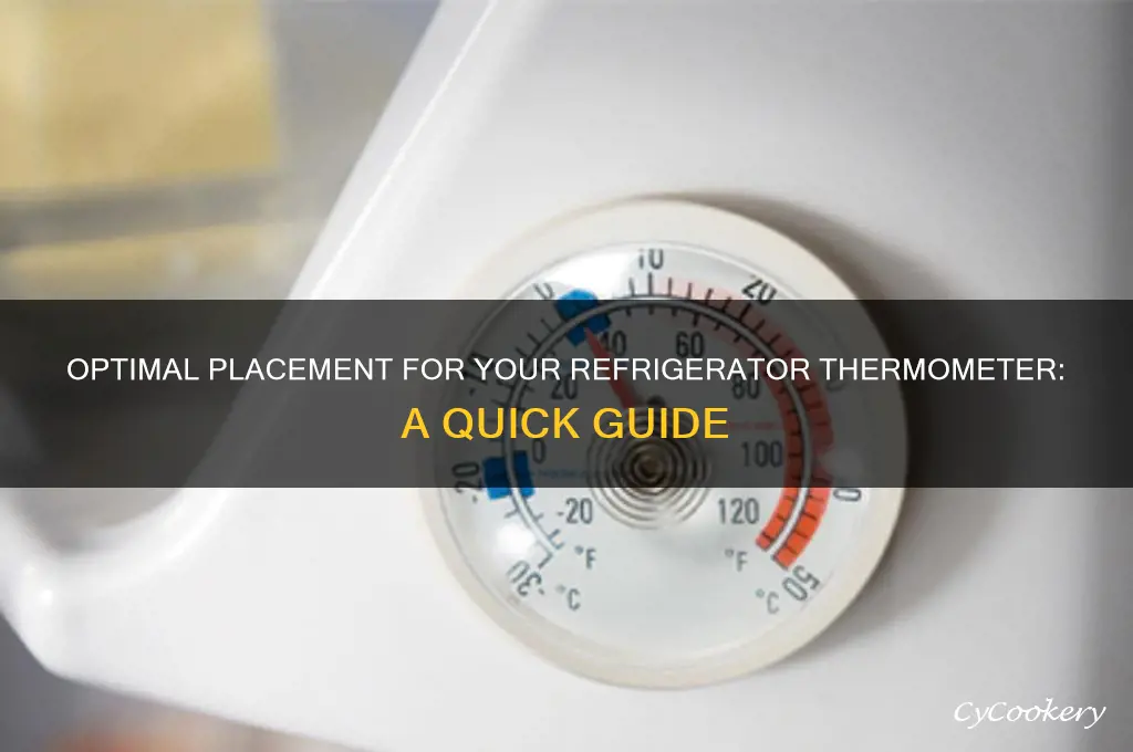 where should a refrigerator thermometer be placed