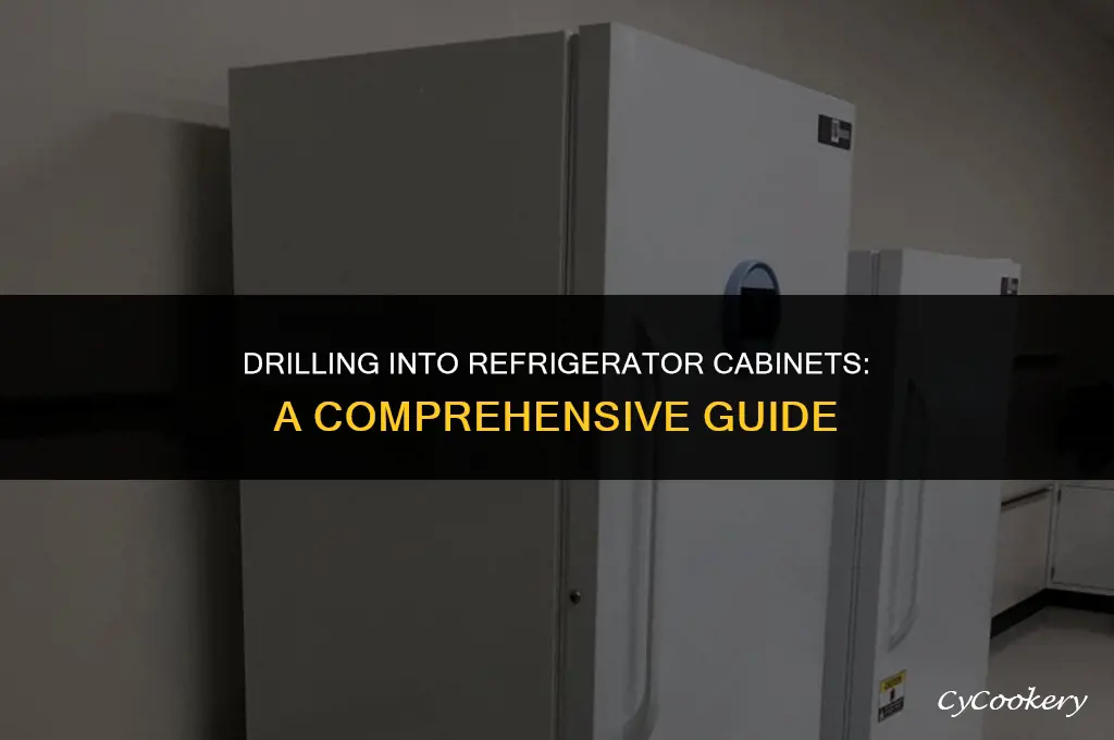 where to drill in a true refrigerator cabinet